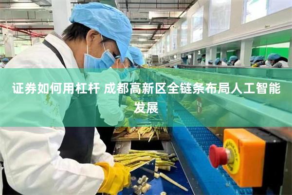 证券如何用杠杆 成都高新区全链条布局人工智能发展