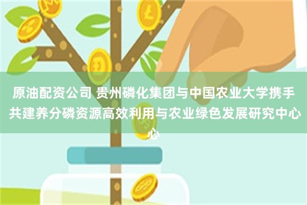 原油配资公司 贵州磷化集团与中国农业大学携手 共建养分磷资源高效利用与农业绿色发展研究中心